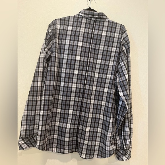 Affliction Men's Black and White Plaid Button Down Shirt - Picture 5 of 5